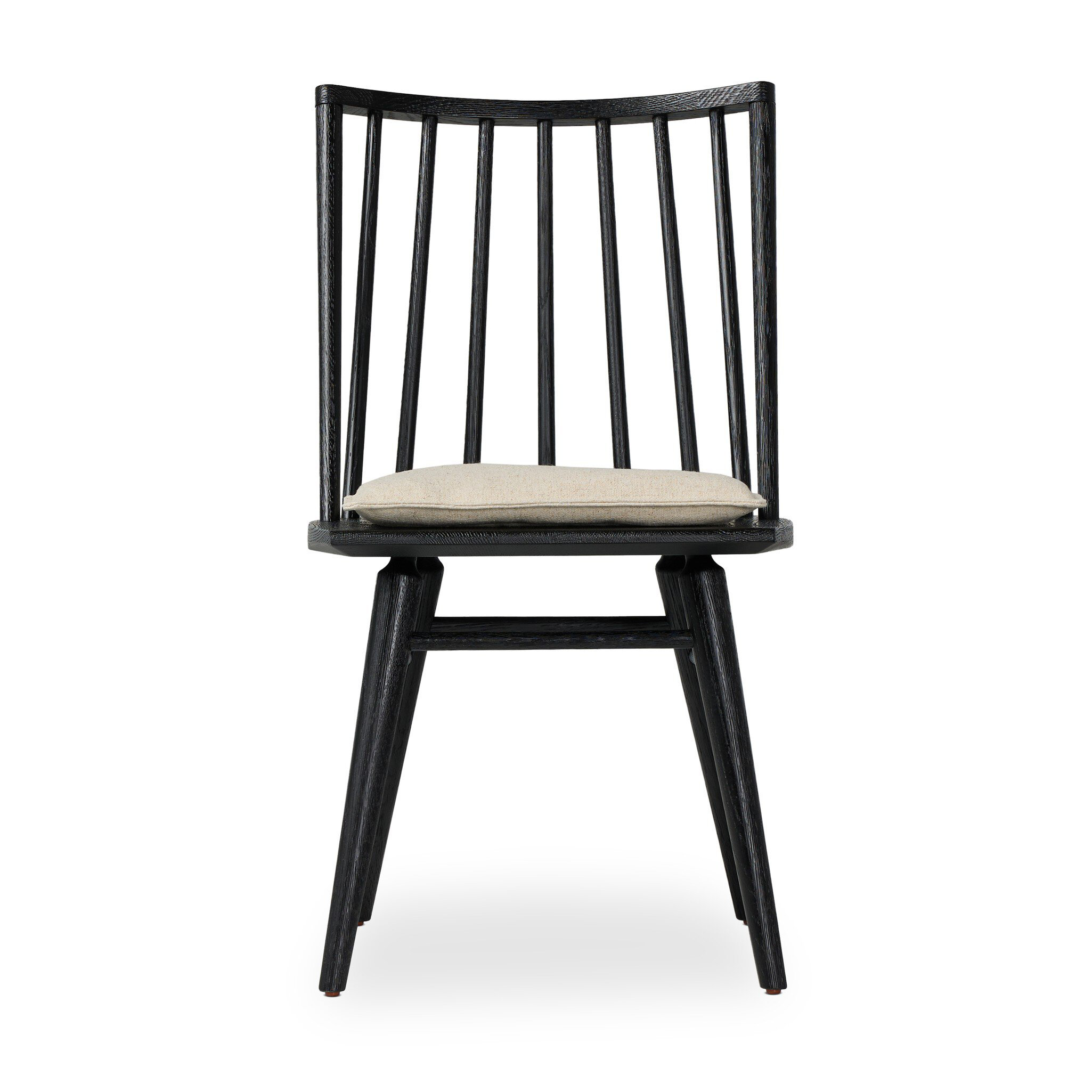 Four Hands Lewis Windsor Chair With Cushion-Black Oak | Perigold